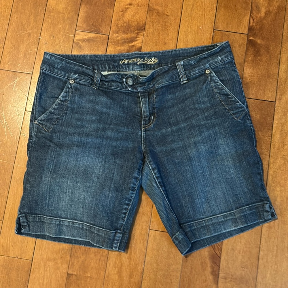 American Eagle denim shorts, size 14.